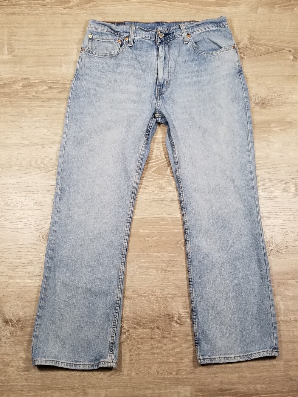 Levis 527 Low Rise Slim Boot Cut Jeans Mens Size 36x30 Medium Wash Blue Denim